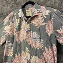 Cooke Street Vintage Hawaiian Shirt Mens Medium Floral Tropical Usa Made Fern - £9.29 GBP