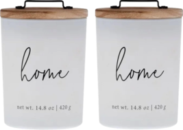 BHG 14.8oz Scented Candle, White Jar, 2-pack [Home - Peppermint and Cream] - £27.93 GBP