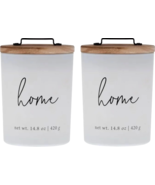 BHG 14.8oz Scented Candle, White Jar, 2-pack [Home - Peppermint and Cream] - £27.78 GBP