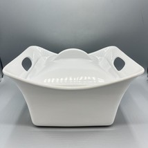 Rachael Ray White 4 Qt Square Handled Stoneware Casserole Dish Bakeware &amp; Lid - £31.63 GBP