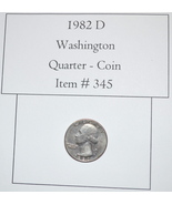 1982 D, Washington Quarter, # 345, vintage coins, coins - $23.35