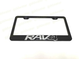 3D RAV4 Badge Emblem Black Powder Coated Metal Steel License Plate Frame... - $23.30