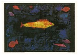 PAUL KLEE The Goldfish 12" x 17" Offset Lithograph 1990 - $65.34