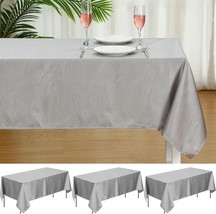3 Pcs Jacquard Table Cloth Swirl Design Table Cover Rectangle Tablecloth Jacquar - £58.26 GBP