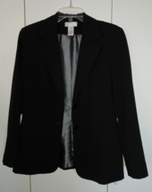 WORTHINGTON WORKS LADIES BLACK 2-BUTTON BLAZER-6-LINED-POLY/RAYON/SPANDE... - $11.99