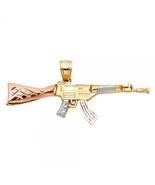 14K Tri Color Gold Rifle Pendant - €202,49 EUR