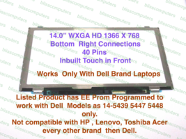 14&quot; WXGA HD 1366x768 Led LCD Touch Screen Replaces B140XTT01.2 4D3YR - $84.15