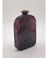 Vin Vidrios de Levante Purple Recycled Glass Bottle Spain Floral Embossed - £15.76 GBP