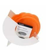 Tupperware FlatOut (3) Bowls w/Lids + Container Holder Storage White Org... - $38.77 CAD