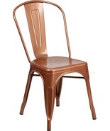 Copper Tolix Style Metal Stack Industrial Chic Dining Side Chair 1, 3 Or... - €103,36 EUR+
