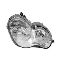 Headlight For 2005-2007 Mercedes C230 Passenger Side Chrome Housing Clear Lens - £140.84 GBP