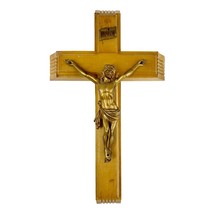 Vintage Last Rites Wooden Crucifix With Candles &amp; Holy Water Bottle - Catholic - £25.43 GBP