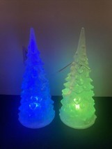 2 PCs LED Xmas Tree Christmas Lamp Christmas Tree Night Light NEW - $8.59