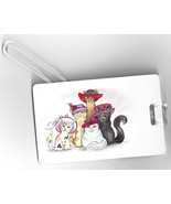 LUGGAGE TAG &amp; STRAP RED &amp; PINK HAT KITTY CATS PURRRFECT FOR LADIES OF SO... - $246.89 MXN