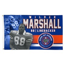 Wilber Marshall Florida Gators Ring of Honor 3&#39;&#39; x 5&#39;&#39; One-Sided Deluxe Flag - £15.46 GBP