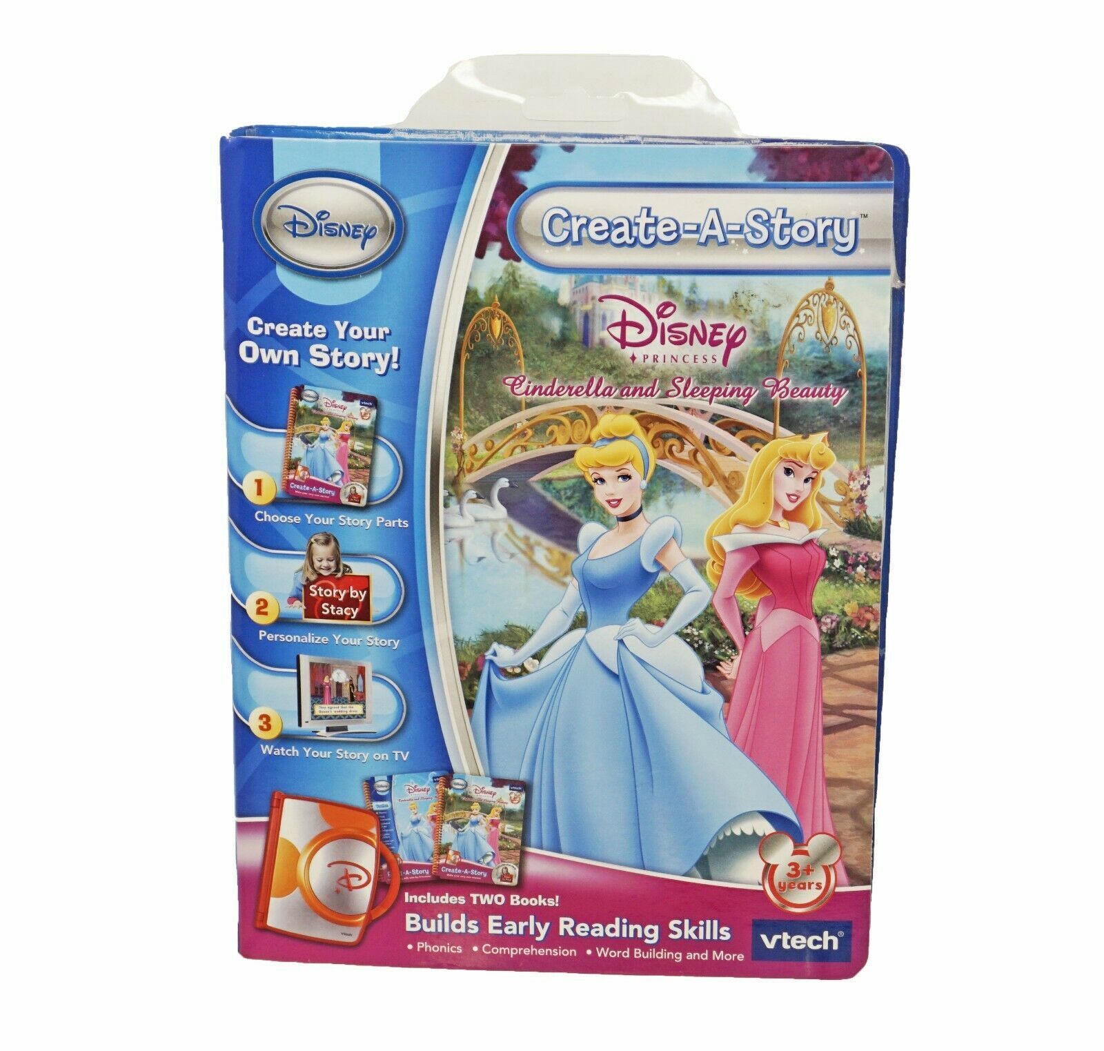 Disney Cinderella & Sleeping Beauty - 2 Books & Cartridge Vtech Create-A-Story - $6.00