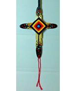 Native American Car Mirror CROSS Paint Wood GODS EYE Yarn Revers Seminol... - $35.25 CAD