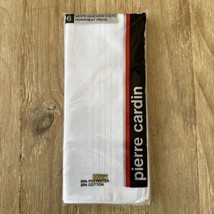 Vtg Pierre Cardin Mens 6-Pack White Handkerchiefs Polyester Cottton White New - £14.16 GBP
