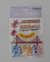 Jolee's San Francisco Trolley Painted Ladies Houses Golden Gate Sticker Scrapboo - £6.31 GBP