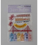 Jolee&#39;s San Francisco Trolley Painted Ladies Houses Golden Gate Sticker ... - £6.24 GBP