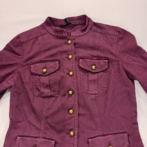 White House Black Market Women's Red Button Front Jacket Pockets Size 4 Chest 35 image 14