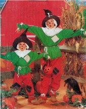 Vintage 1989 Girls Boys Halloween Scarecrow Costume Sew Pattern 4-14 Uncut - £9.73 GBP