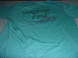 Gearhead Fest Tee Shirt Extra Extra Large XXL Aqua Car Show Lovers Brand... - $12.49