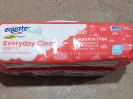 Equate Baby Everyday Clean Wipes Hypoallegenic 80 Wipes Vitamin E Fragra... - $4.38