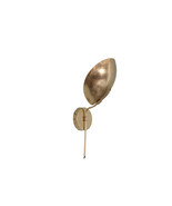 1 Light Curved Shades Handmade Vintage Wall Mid Century Modern Raw Brass... - $5,518.62 MXN