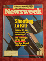 NEWSWEEK Magazine April 28 1986 Libya Raid David Stockman Wall Street Anxiety - £12.76 GBP