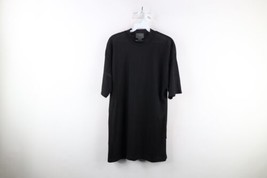 Vtg 90s Streetwear Mens XL Striped Stretch Sheer Dance Rave EDM T-Shirt Black - £31.11 GBP