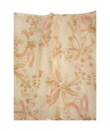 Merona Floral Print Skirt Beige Pink Slit Knee Length Silk Blend L Y2K - $19.80
