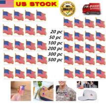 Lot Of 20-500 American Flag Label Pins United States Usa Hat Tie Tack Badge Pin - £7.15 GBP+