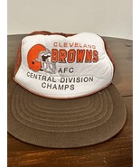 Vintage Cleveland Browns 1980s Trucker Hat Central Division Champs - $28.99