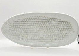 Vintage Italian Ceramic Corn on the Cob Platter White Relief With Flaws - £4.80 GBP