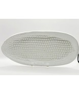 Vintage Italian Ceramic Corn on the Cob Platter White Relief With Flaws - £4.77 GBP