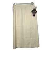 NOS JH Collectibles Women Cream Mid Calf A Line Skirt Size 10 Pleated Fr... - £19.68 GBP