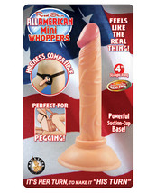 Real Skin All American Mini Whopper 4&quot; Straight Dong - Flesh - £18.34 GBP