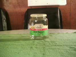 Vintage Vlasic Zesty Dill Spears Glass Pickle Jar 24 Fl. Oz. Empty Feb 90 - $15.00