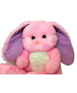 RARE Vintage Animal Fair Bunny Rabbit LARGE Pink Purple Plush Stuffed An... - $135.82 CAD
