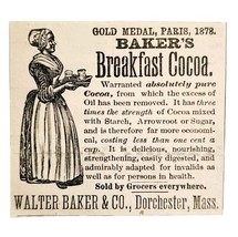 Walter Baker Breakfast Cocoa 1885 Advertisement Victorian Paris Expo ADB... - $19.99