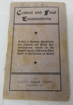 Louis Baer Prin Central and Final Examinations Review Booklet 1900 Physi... - £11.32 GBP