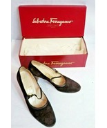 Salvatore Ferragamo Chocolate Brown Suede Italian Strappy Pump  Size 5.5... - $2,309.95 MXN