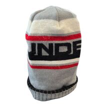 Under Armour OSFA Men’s Winter Beanie – Gray with Red, Black &amp; White Str... - $11.70