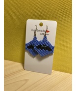 Hand Crafted, Hand Threaded Flying Bat Drop Earrings - Free Shipping - $396.10 MXN
