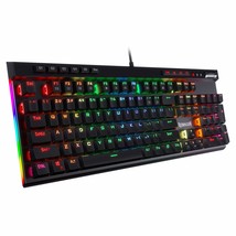 Redragon K580 VATA RGB LED Backlit Mechanical Gaming Keyboard with Macro Keys &amp;  - £95.60 GBP