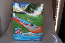 H20GO! 18ft Double Lane Slip N Slide Water Slide with Drench Pool - £15.56 GBP
