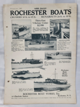 1927 MOTOR BOATING ROCHESTER BOATS REFERENCE ADVERTISING PAGES ANTIQUE N... - £13.34 GBP