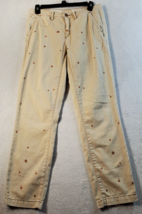 Pilcro and the Letterpress Pants Womens Size 25 Beige Belt Loops Flat Front - £17.99 GBP