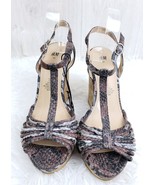 Stylish Animal Print Wedge Sandals from H&amp;M - Size 41 EUR 9.5 US - £11.68 GBP